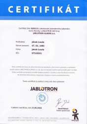 Louda-Slaboproud - Certifikát - Montážní partner Jablotron a.s.